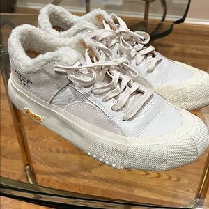 Brandblack Cream and White Sneakers with Fur Lining